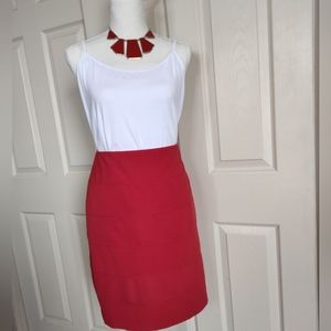International concepts red pencil skirt